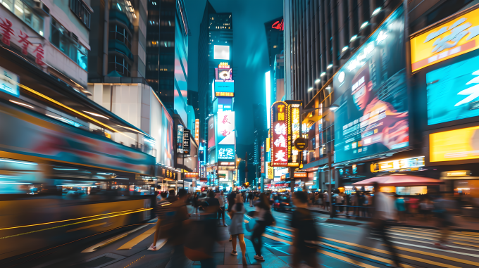 香港城市夜生活图片