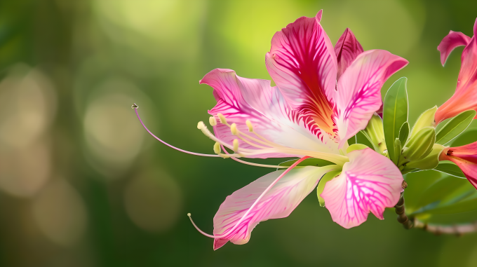 紫荆花花朵近景图片