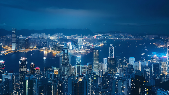 香港夜景创意图片
