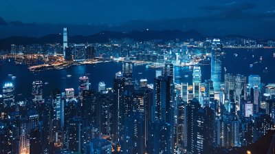 香港夜景俯拍图片