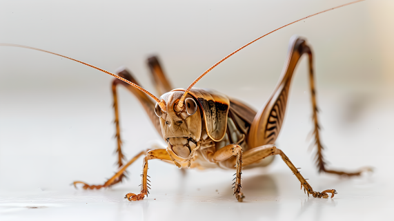 蟋蟀白色背景图片