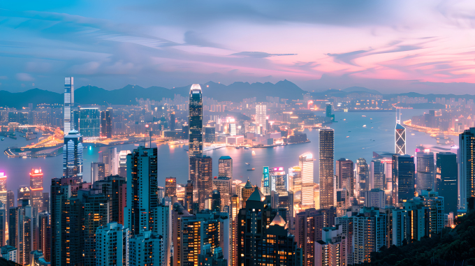 香港唯美落日图片