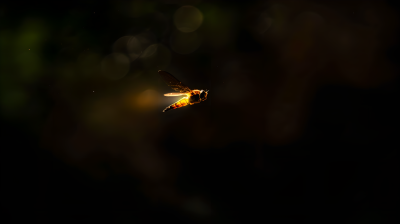 夜空中的萤火虫图片