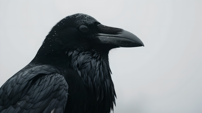 乌鸦头部特写图片