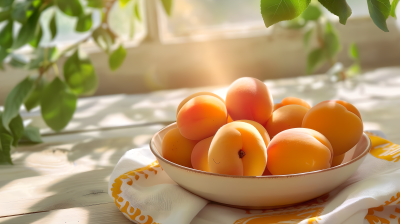 阳光下的杏子图片