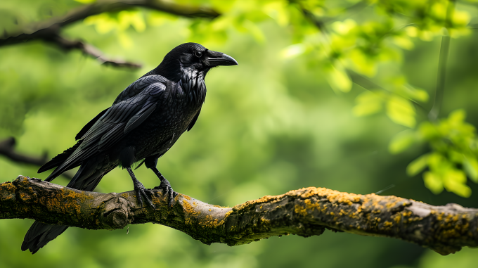 树枝上的乌鸦图片