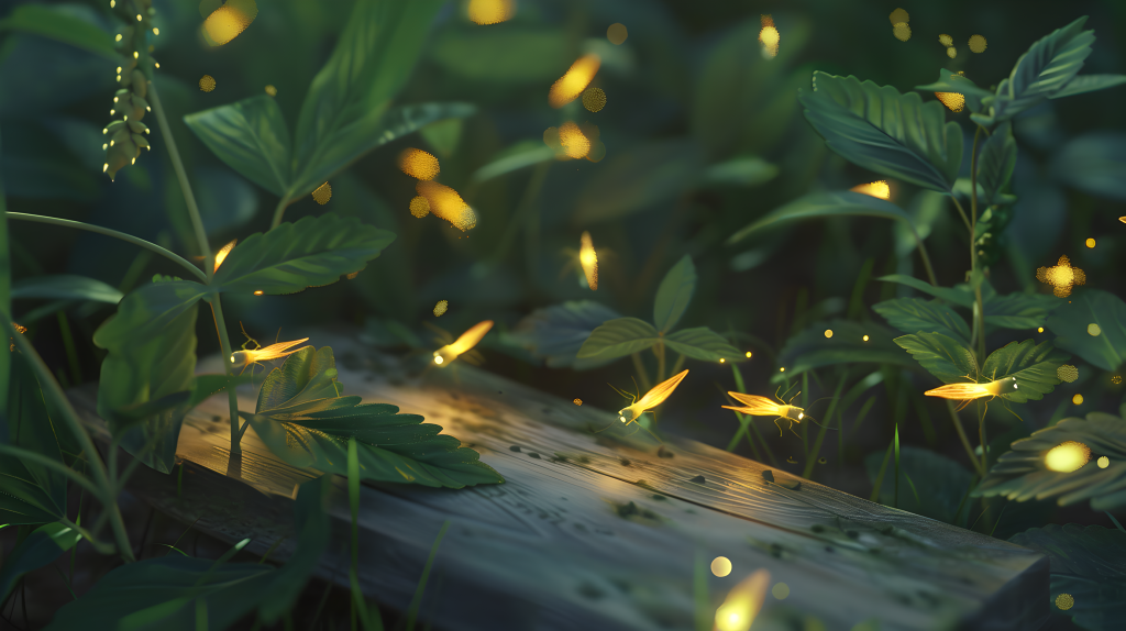 草丛里的萤火虫图片