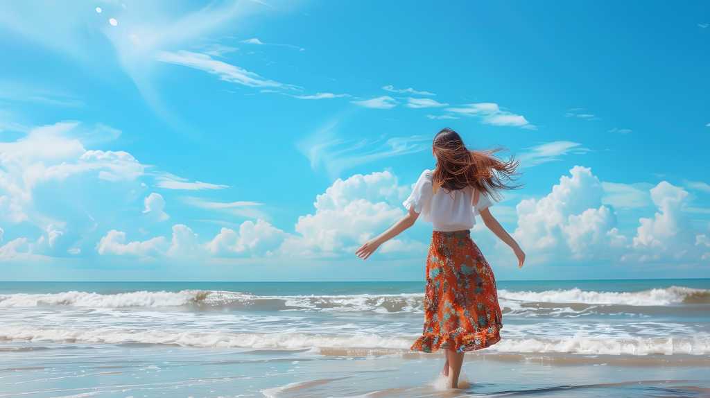 海边旅游唯美海滩版权图片下载