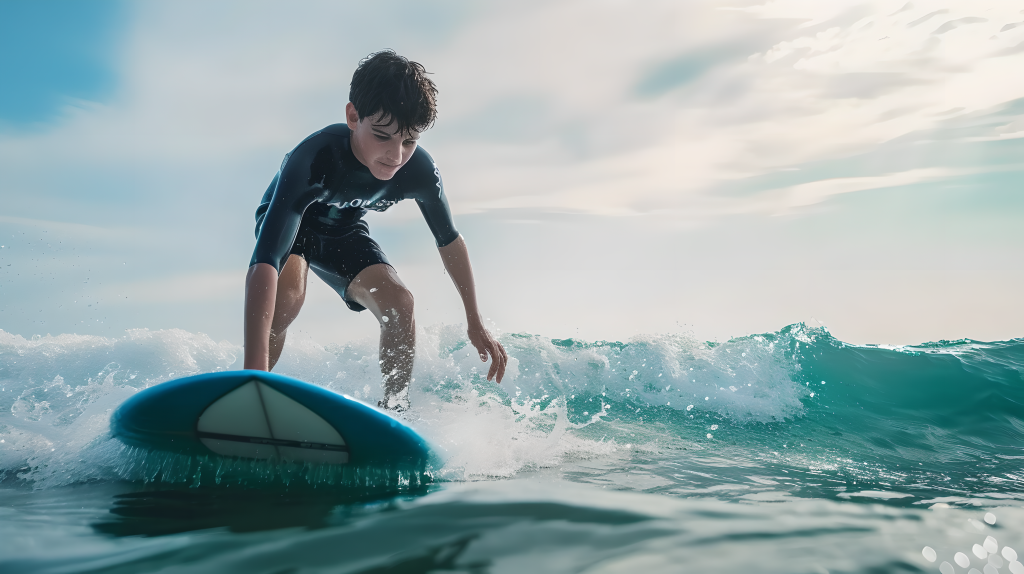 夏日冲浪暑期游玩版权图片下载
