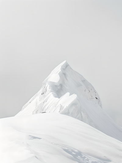 雪山白色背景图片