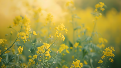 油菜花黄色花朵图片