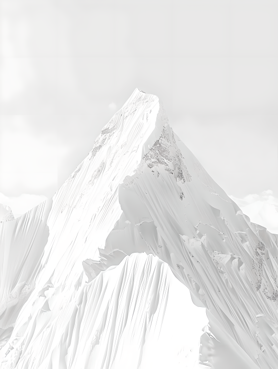 白色背景冬季雪山版权图片下载