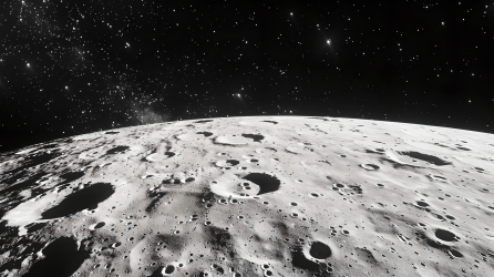 月球表面陨石坑图片