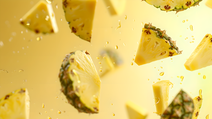 凤梨水果切片图片