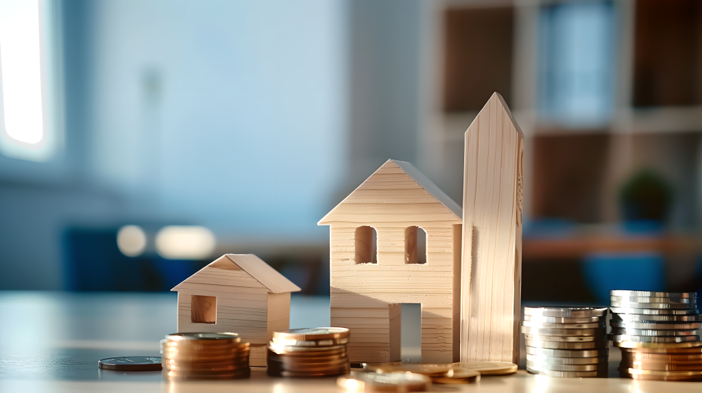 房地产木制房屋模型版权图片下载