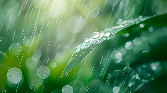 下雨天雨季美景图片