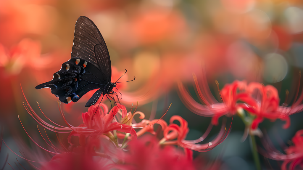 彼岸花俯拍版权图片下载