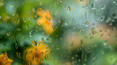 下雨天模糊光影图片