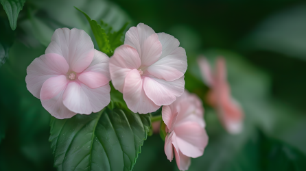 凤仙花粉色花朵图片