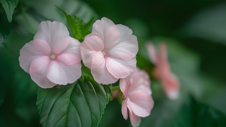 凤仙花粉色花朵版权图片下载