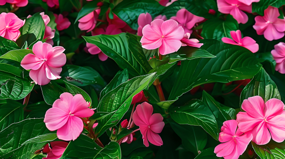 凤仙花粉色花瓣图片