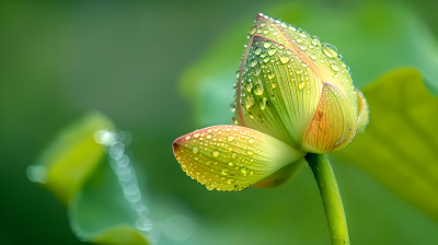 莲花水珠图片