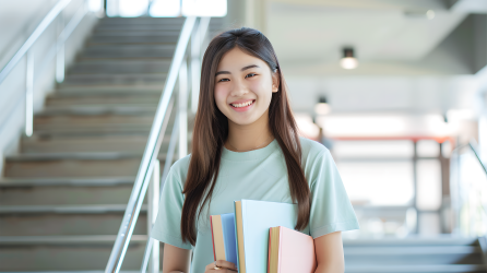 大学生长发美女图片