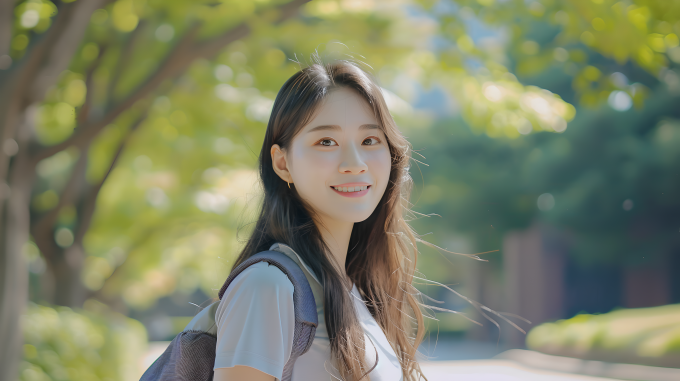 上课途中的大学生图片