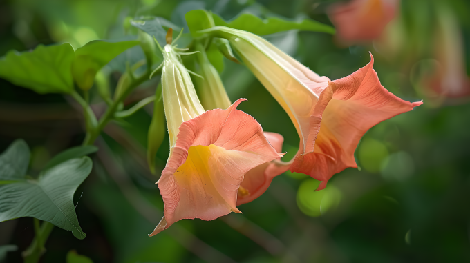 曼陀罗花近景图片