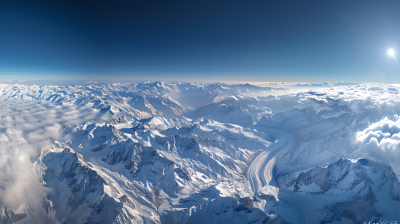 山顶大雪图片