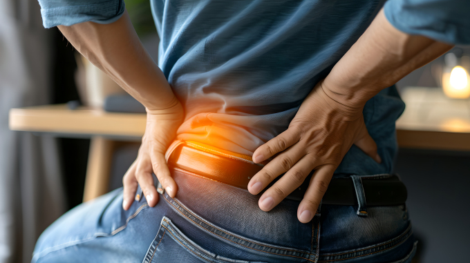 肾脏疼痛男子图片