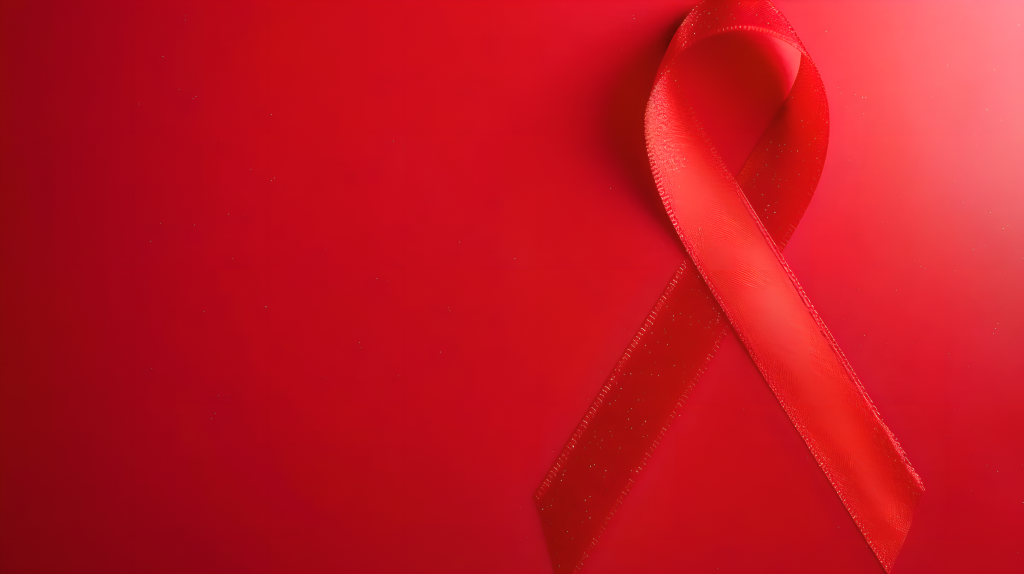 红丝带红色背景版权图片下载