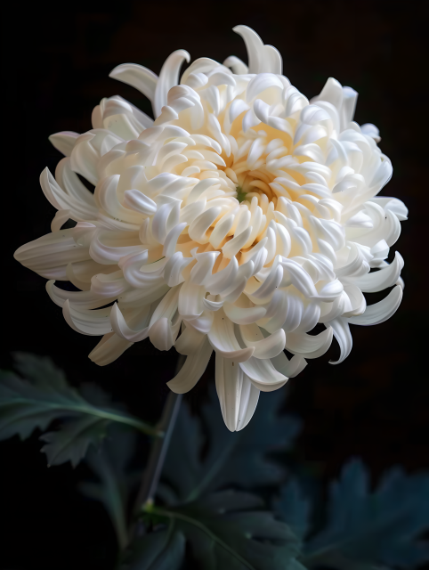 白菊花近景图片