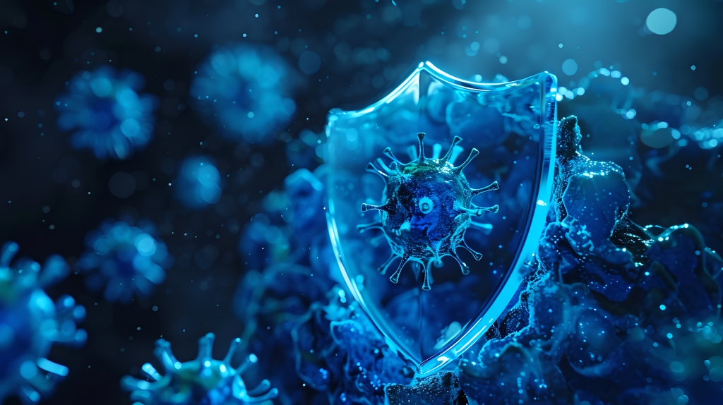 强化免疫日蓝色背景版权图片下载