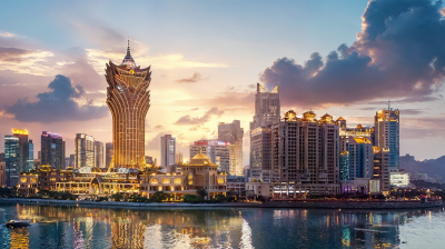 夕阳下的澳门图片