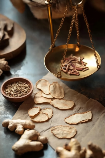 中药材称量图片