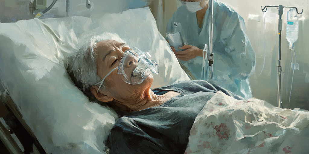 呼吸科病人治疗版权图片下载