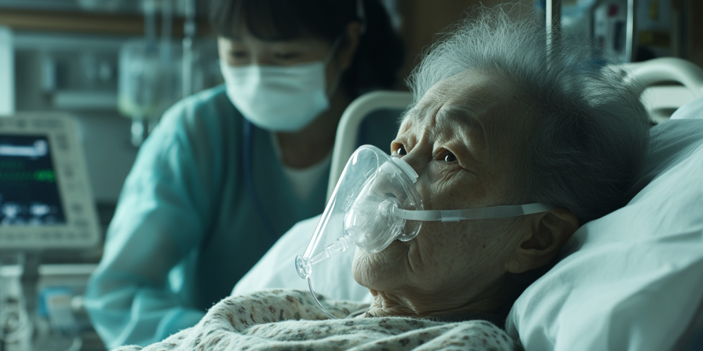 呼吸科老人图片