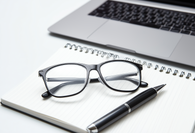 电脑和眼镜创意图片