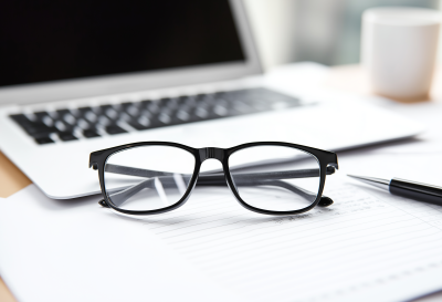 黑框眼镜学习高清图