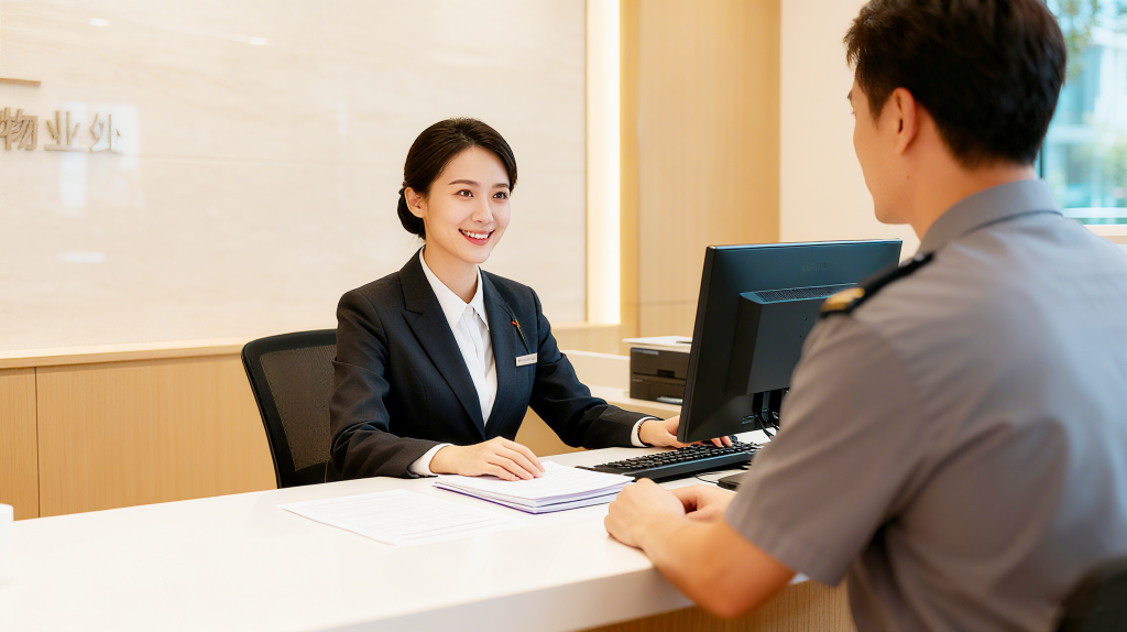 物业工作场景摄影图