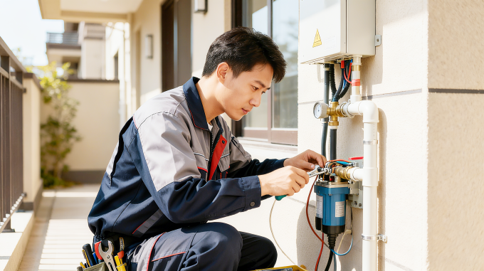 物业水电工摄影图片