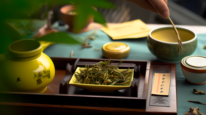 中国草药和健康茶的益处版权图片下载