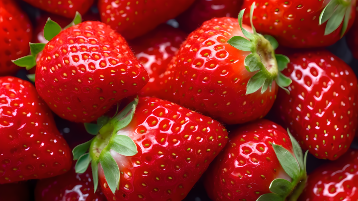 草莓缤纷活力满满的摄影图版权图片下载
