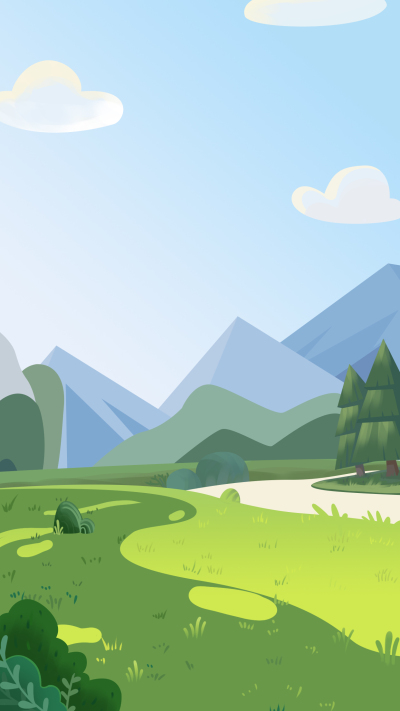 绿色春天背景草地蓝天