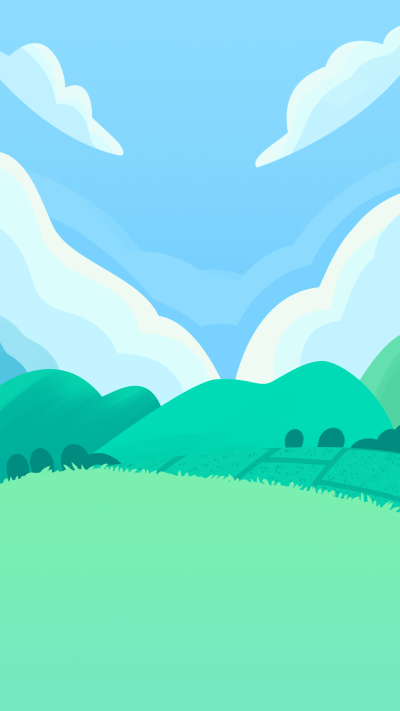 清新草地农田蓝天白云背景