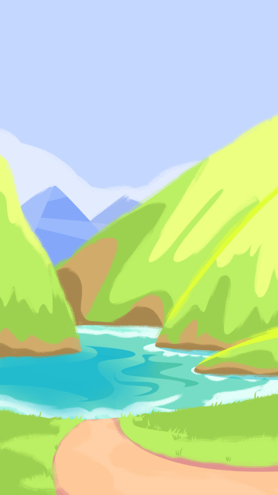 山川河流小路背景