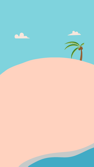 夏日海滩椰子树背景