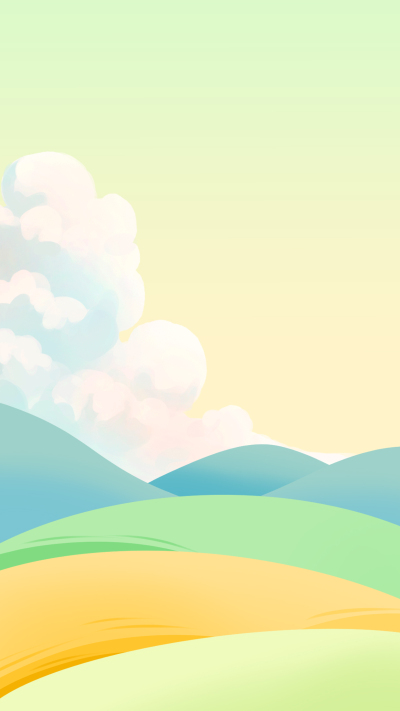 草地山坡白云背景