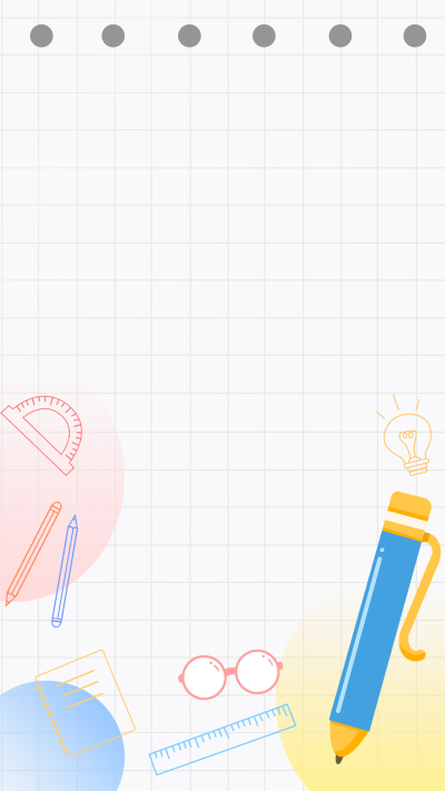 学生文具笔记本网格铅笔背景